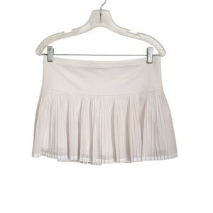 IBKUL White Mesh Pleated Tennis Pickleball Mini Skirt Skort size M